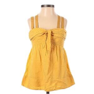 Marc by Marc Jacobs Blouse Tank Top Yellow Striped Tie Front Sleeveless Womens 0